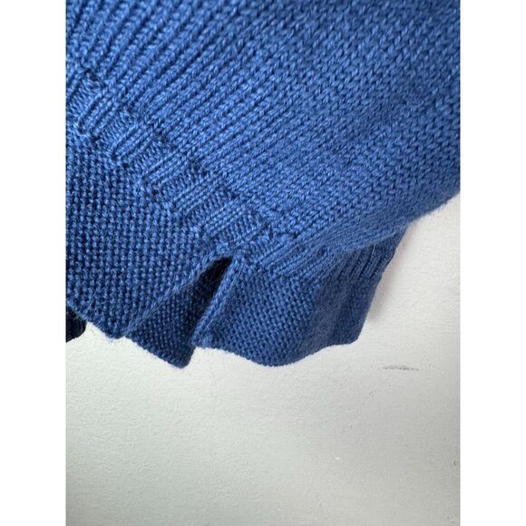 WoolOvers Blue 100% Wool Crewneck Sweater Long Sleeve Knit Womens Size Blue - Picture 11 of 15
